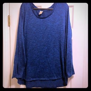 4X Top - Blue/Black Long Sleeves